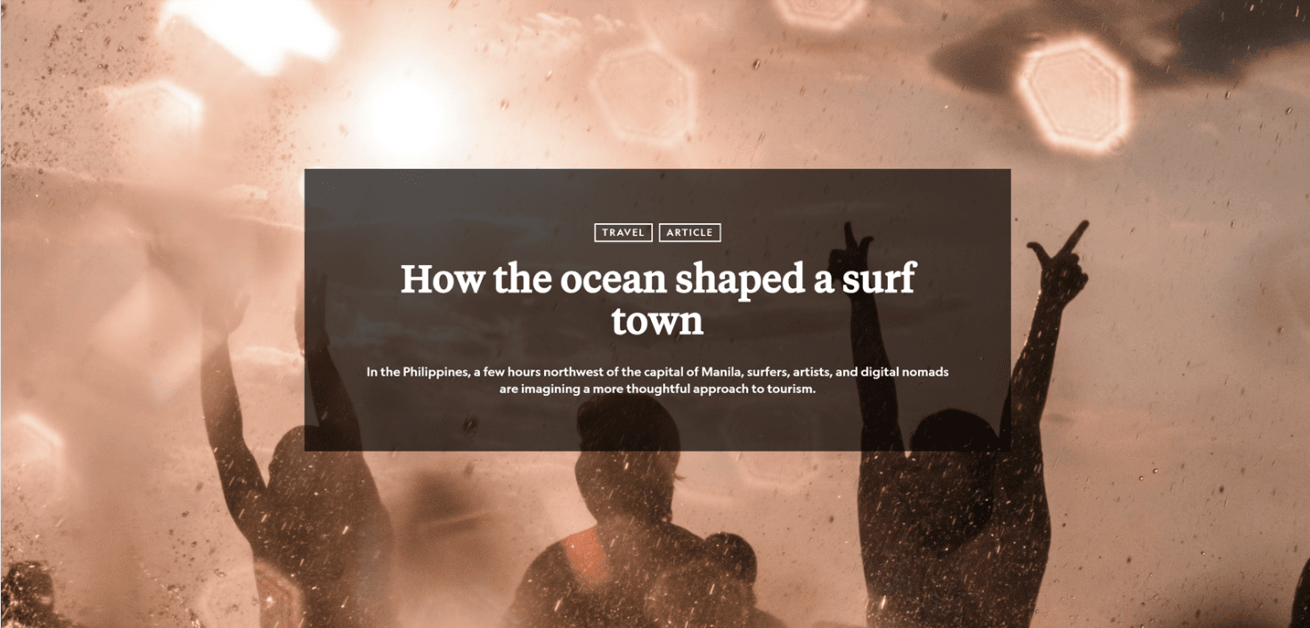 Portfolio showcase for National Geographic Travel Feature